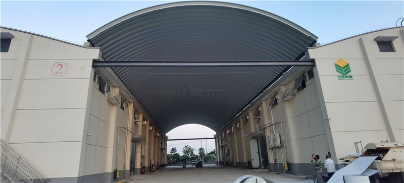 完成的拱形屋頂結構示意